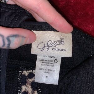 Jacqueline Smith Black and leopard print tankini top and bottoms